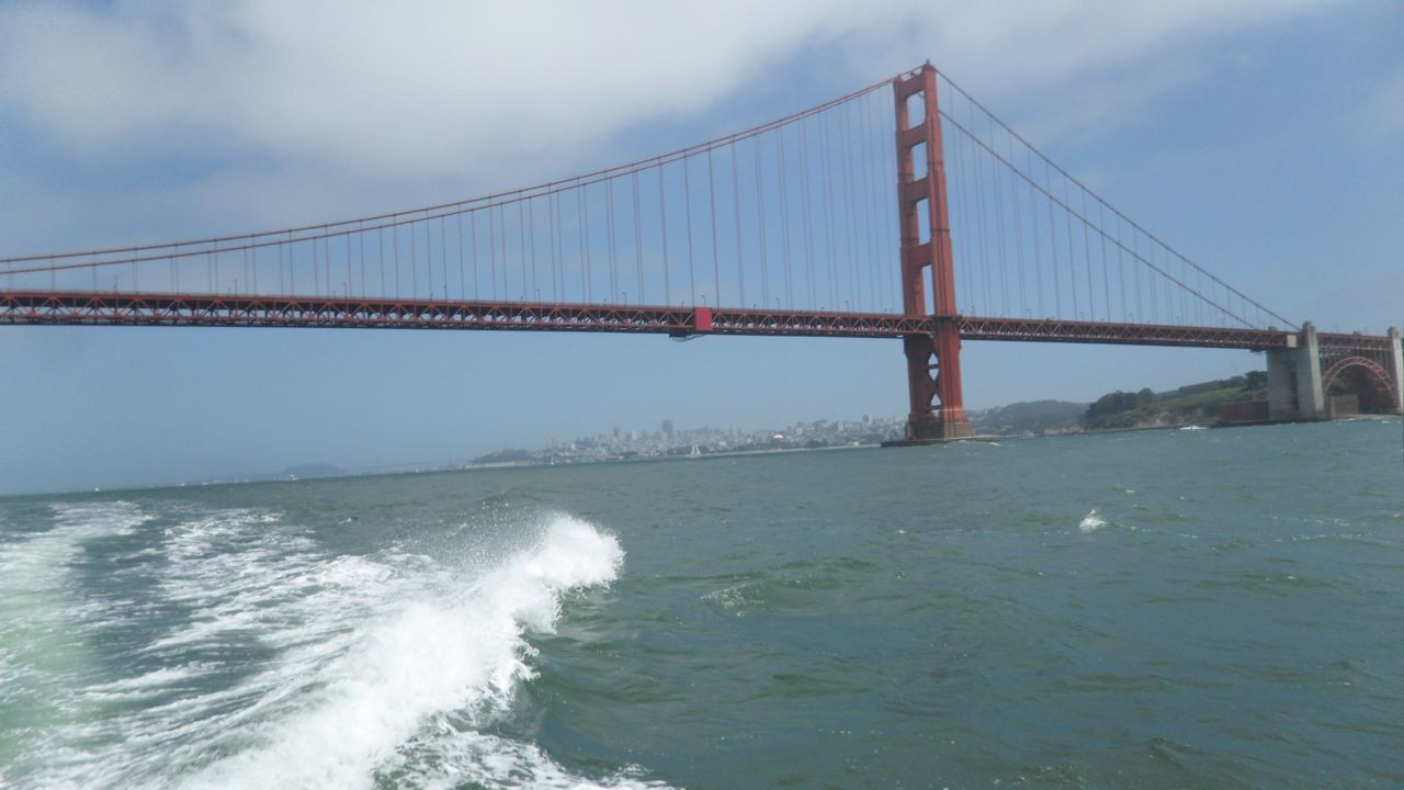 Golden Gate Bridge from the ocean side