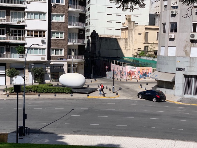 A giant egg...like the one in Chicago except white