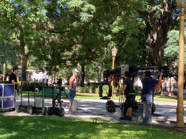 Apparently they were shooting a movie today too