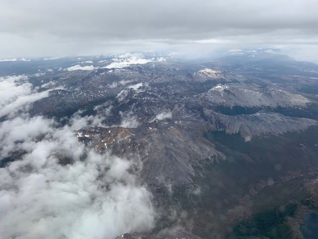 View from the plane approaching Ushuaia