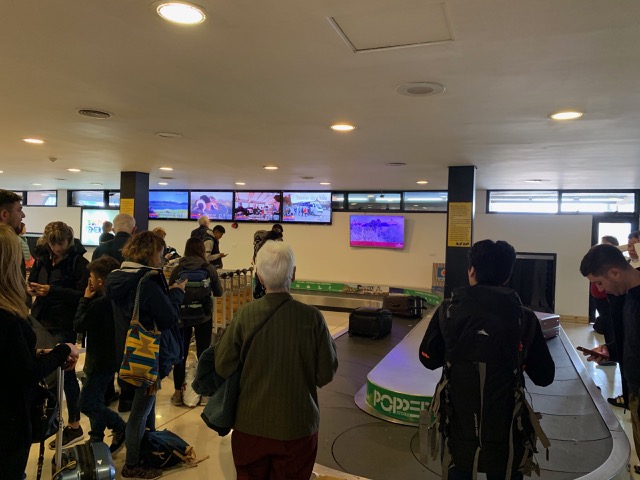 Baggage claim in Ushuaia