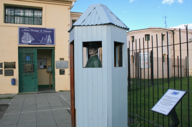 Prison guard at the entrance
