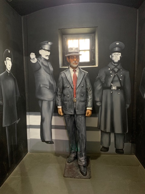 One of the cells decorated with guards