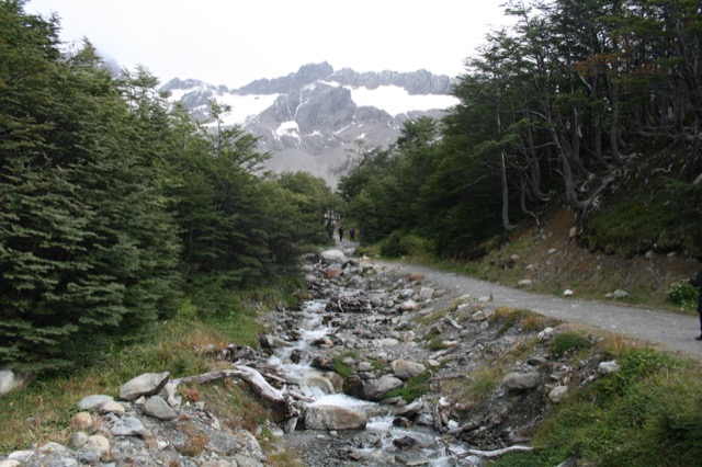 Looking up at the Martial Glacier