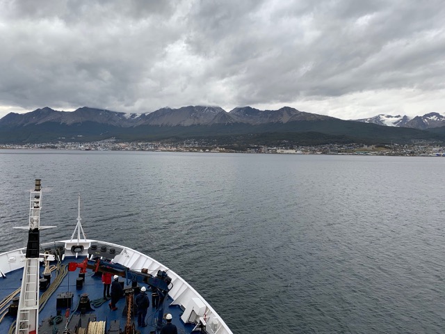 Approaching the town of Ushuaia