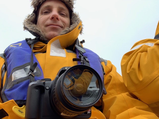 Myke selfie, all bundled up