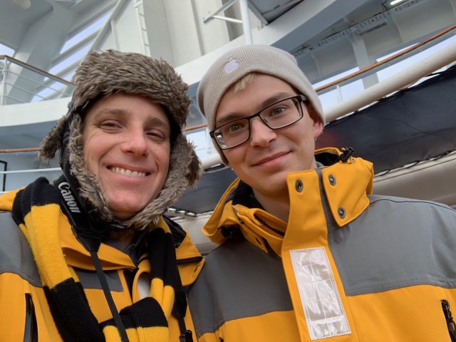 Myke and James about to cross the Circle