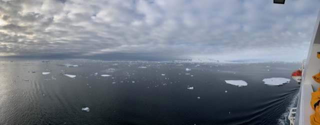 Floating ice off the port side