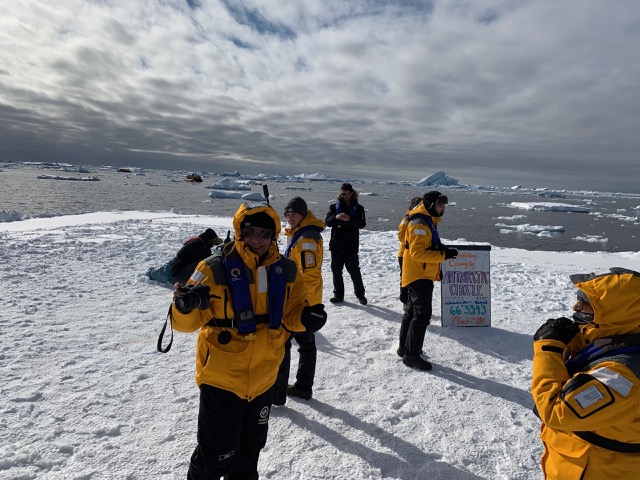 Standing on the ice!