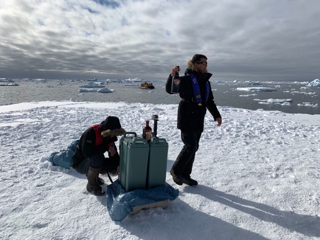 Hot Chocolate and Baileys, served on ice. Literally.