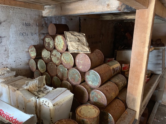 More cans and boxes of food