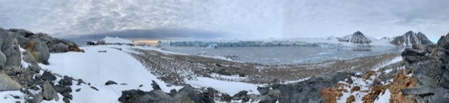 View a short walk away from the British base