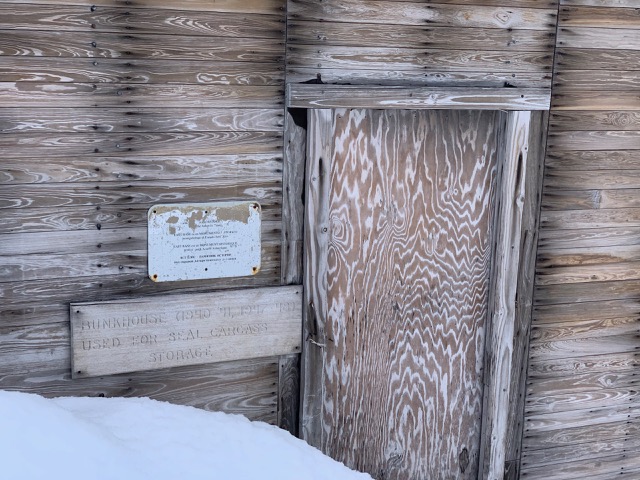 Bunkhouse, used for seal carcass storage