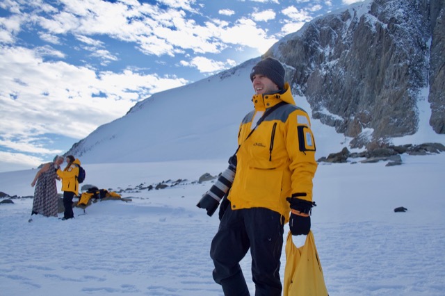 Jeremy, awed by the view