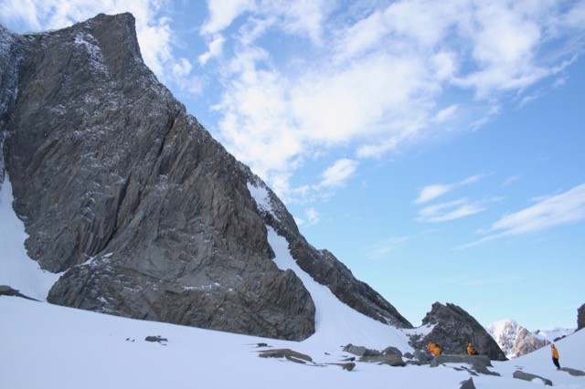 Ridge against beautiful light blue skies