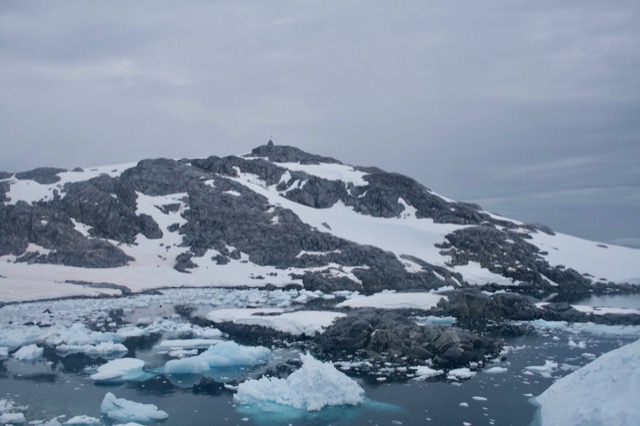 Looking up towards the top