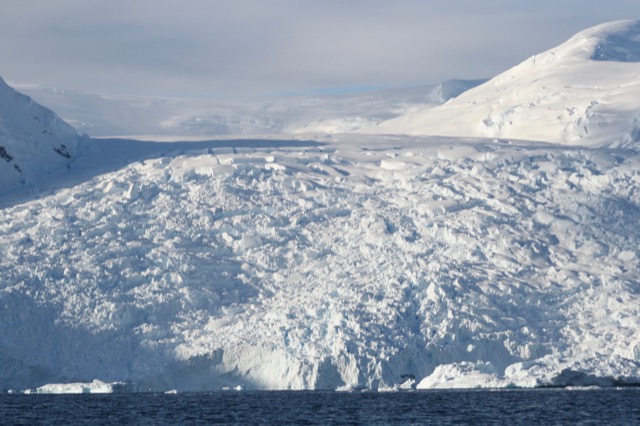 Glacier flows all broken up