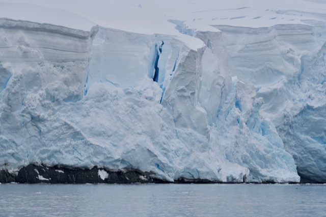 White and Blue glacical ice