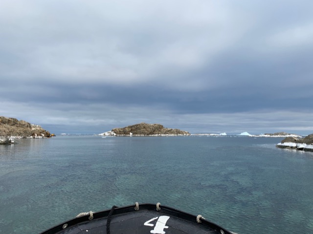 View from the front of our Zodiac