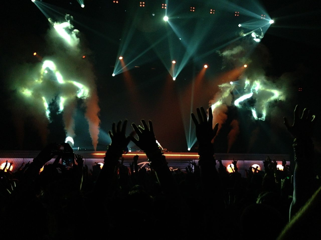 Steam vents in the dark