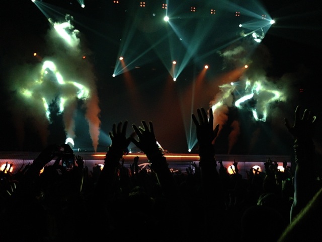 Steam vents in the dark