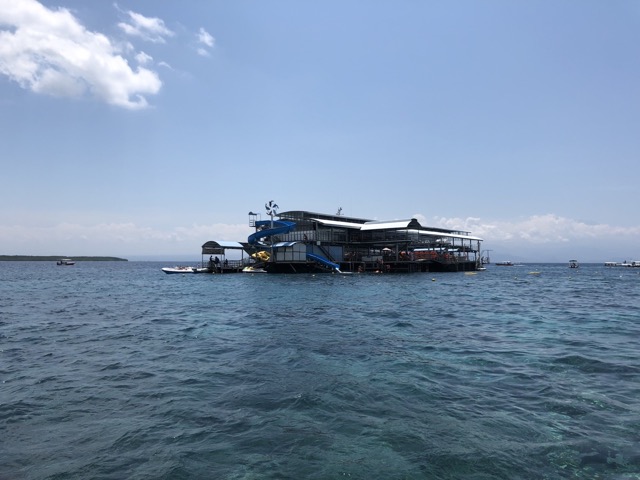 Floating water park for tourists