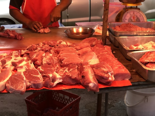 Fresh beef too (note the flies feasting on it too)