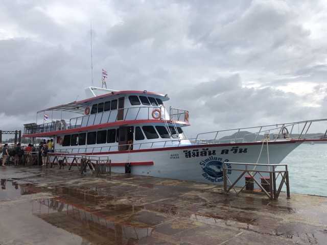 Dive boat for second day of diving