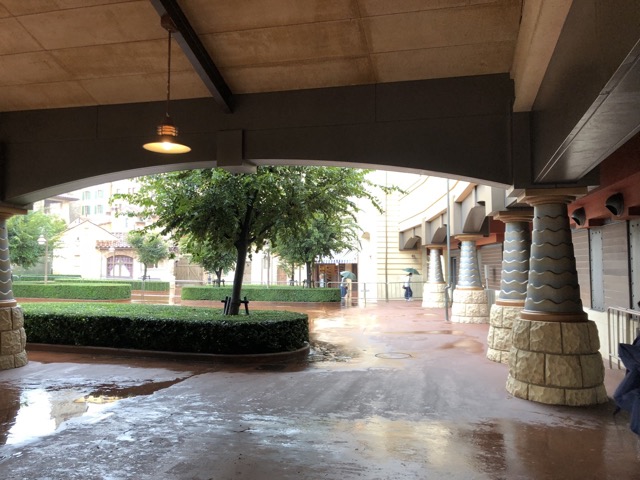 Just past the ticket booths