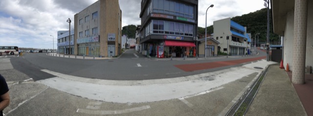 Just off the boat at Okata Port