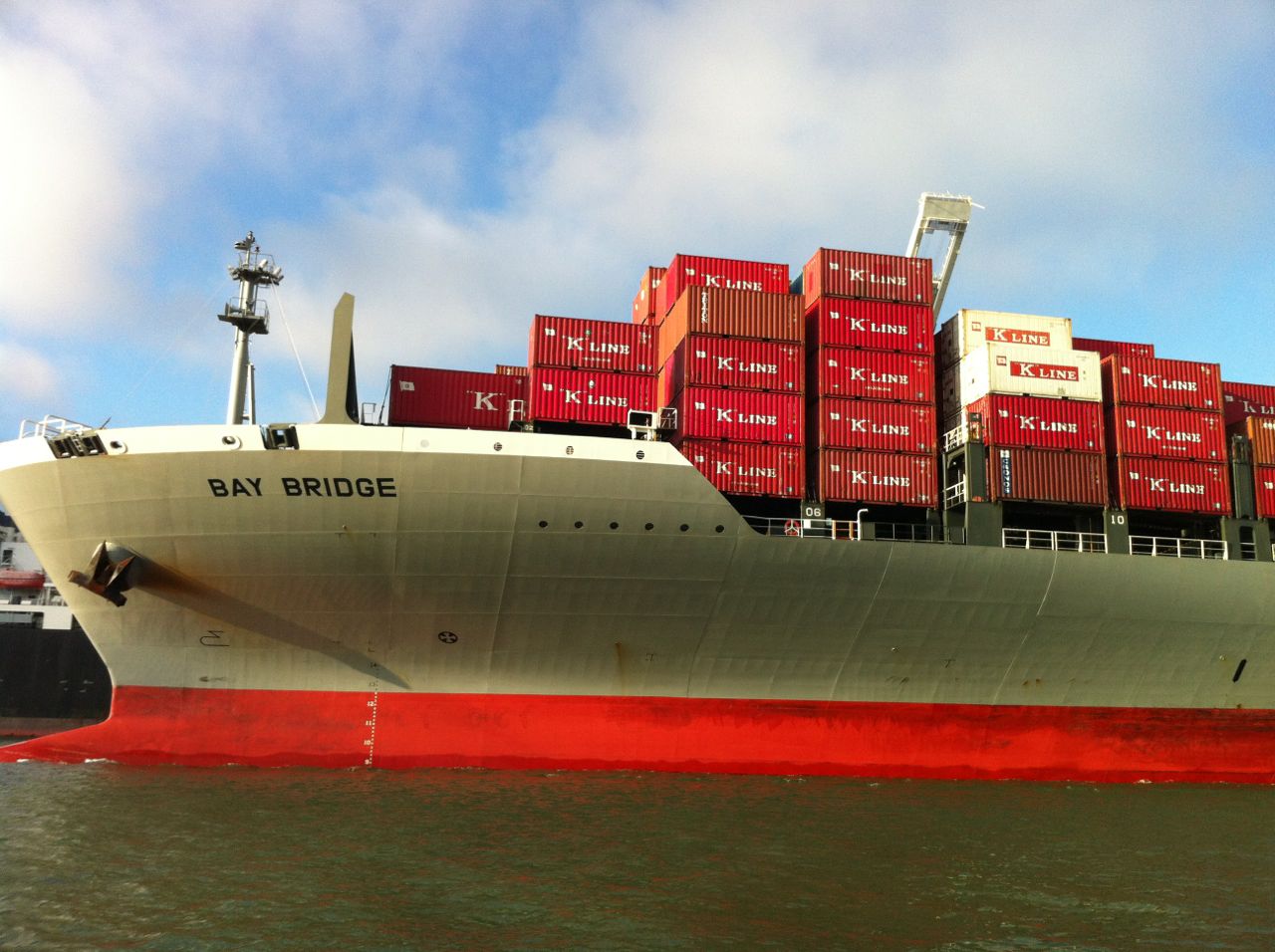 Bow of the Bay Bridge Container Ship