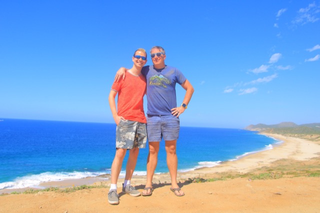 A dusty James and Myke taking a break from the UTVs
