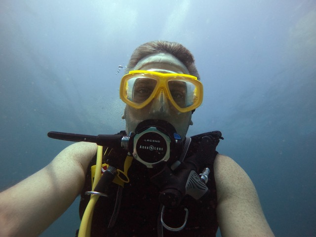 Underwater selfie