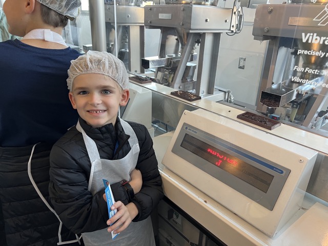 Winston making his candy bar