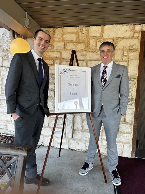 James and Myke at Chandler and Emma's Wedding