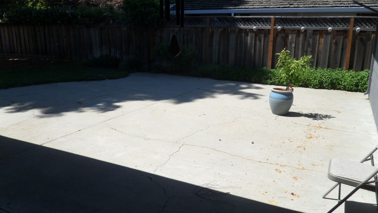 Before: Looking from house