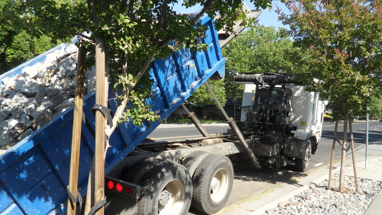 First dumpster on the truck