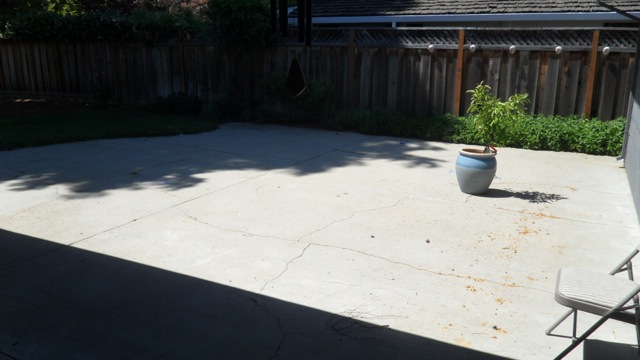 Before: Looking from house