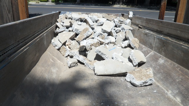 Starting to load the second dumpster