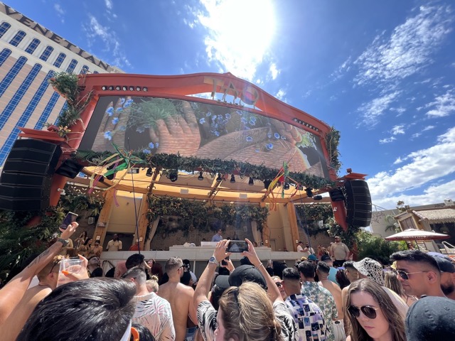 DJ booth... we were hoping to see Above & Beyond but 3 hours later, they hadn't even started