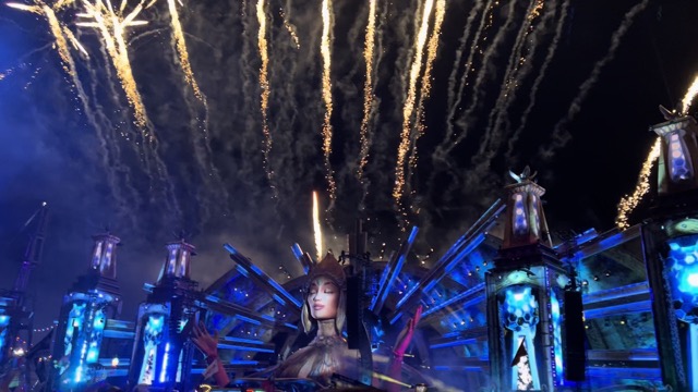 Fireworks in between sets