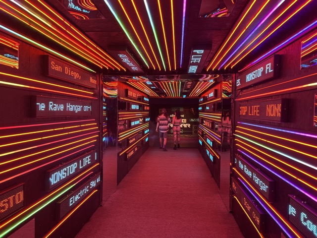 Entering the Rave Hangar