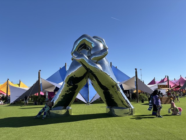 Respect art installation at Camp EDC