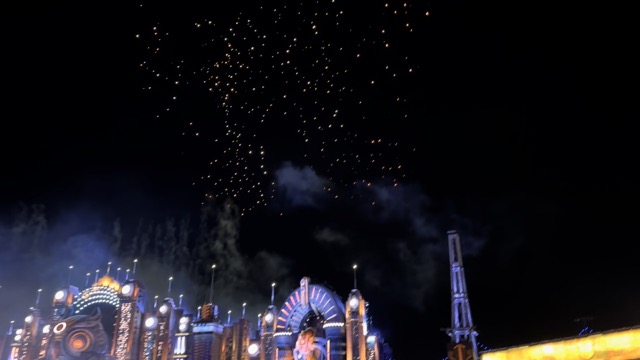 Drone show above Kinetic Field