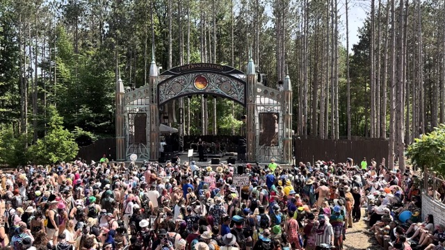 Dixon's Violin plays while a totem with 