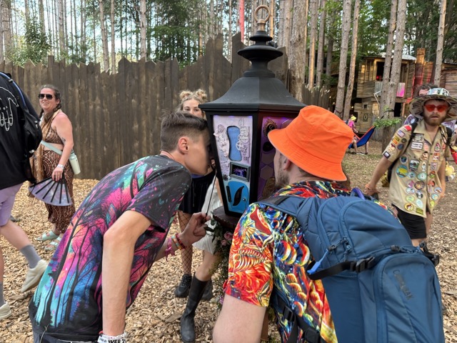 Harris and Andrew checking out the ViewMasters inside