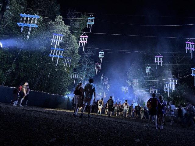 Windchimes in between the forest and Ranch Arena