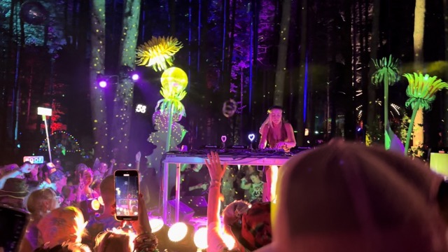 The crowd with Brandi having a great time