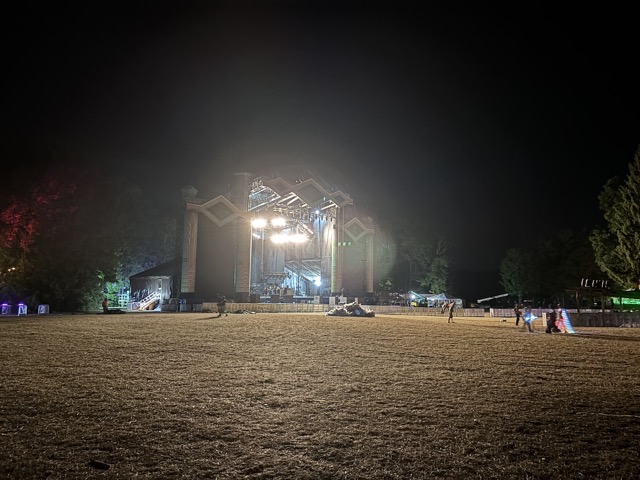 Empty Ranch Arena with all of the trash already picked up