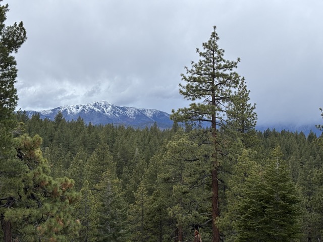 Snow on the mountain peaks on Dec 21st